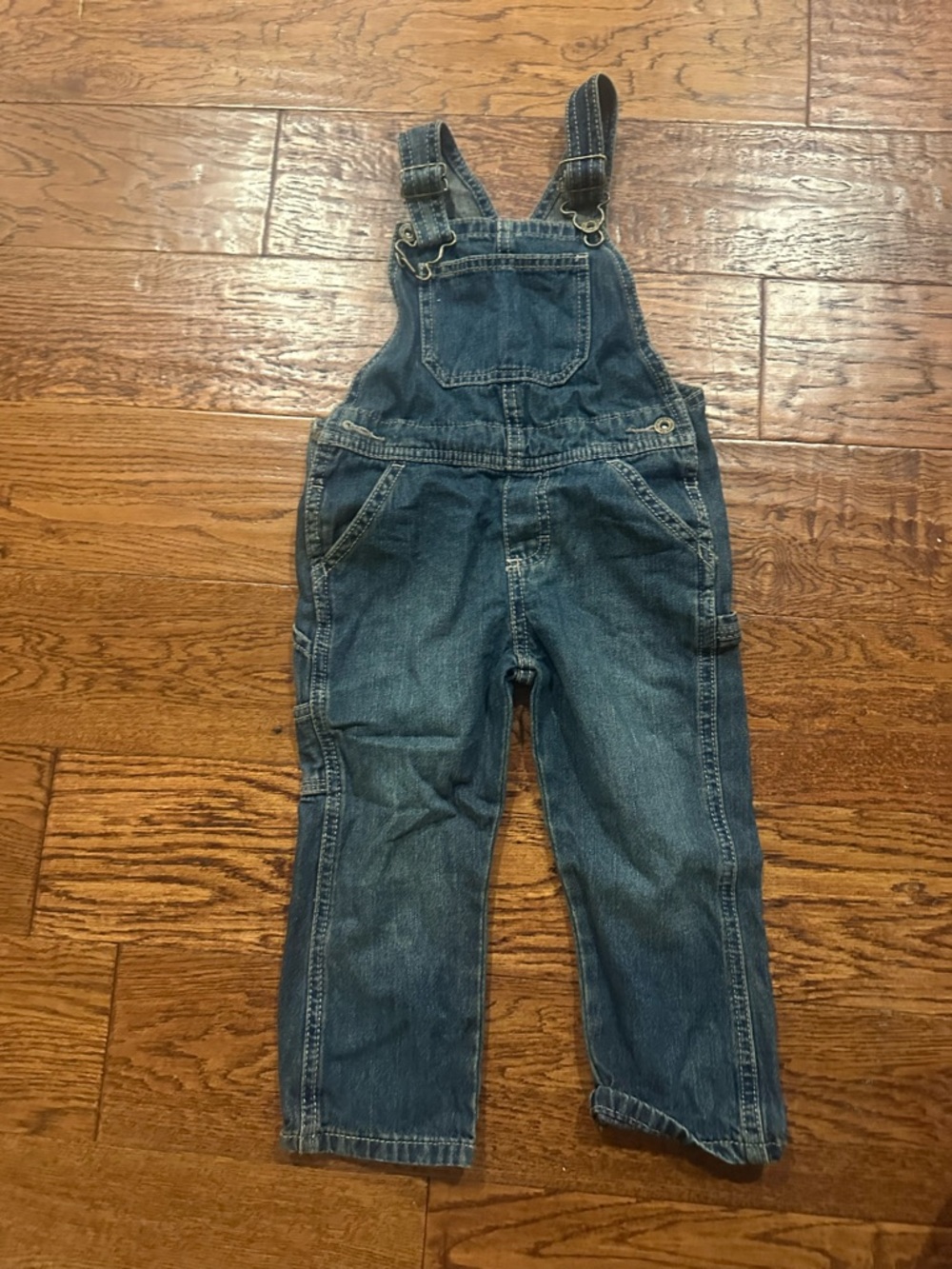 Wrangler 3T Classic Blue Denim Kids Overalls